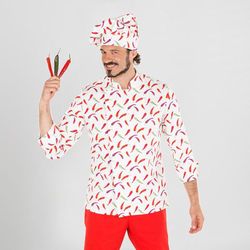 Chaquetilla cocina estampado guindillas