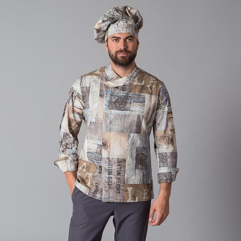 Chaquetilla unisex estampado madera