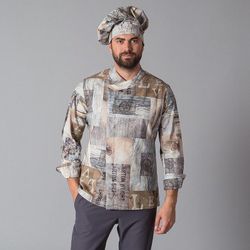 Chaquetilla unisex estampado madera