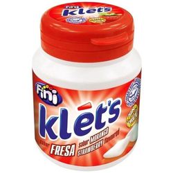 Chicle Klet’s Fresa Bote de 70 grageas de Fini (Estuche de 6 Botes)
