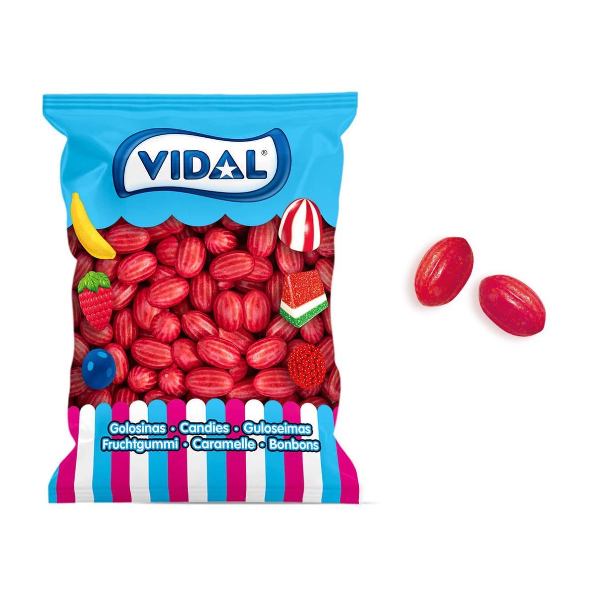 Chicle Melon Fresa Acida Vidal (250 unidades)