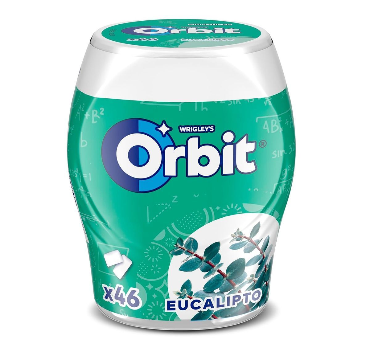 Chicles Orbit Box  Eucalipto 46 chicles Sin Azúcar (6 Botes)