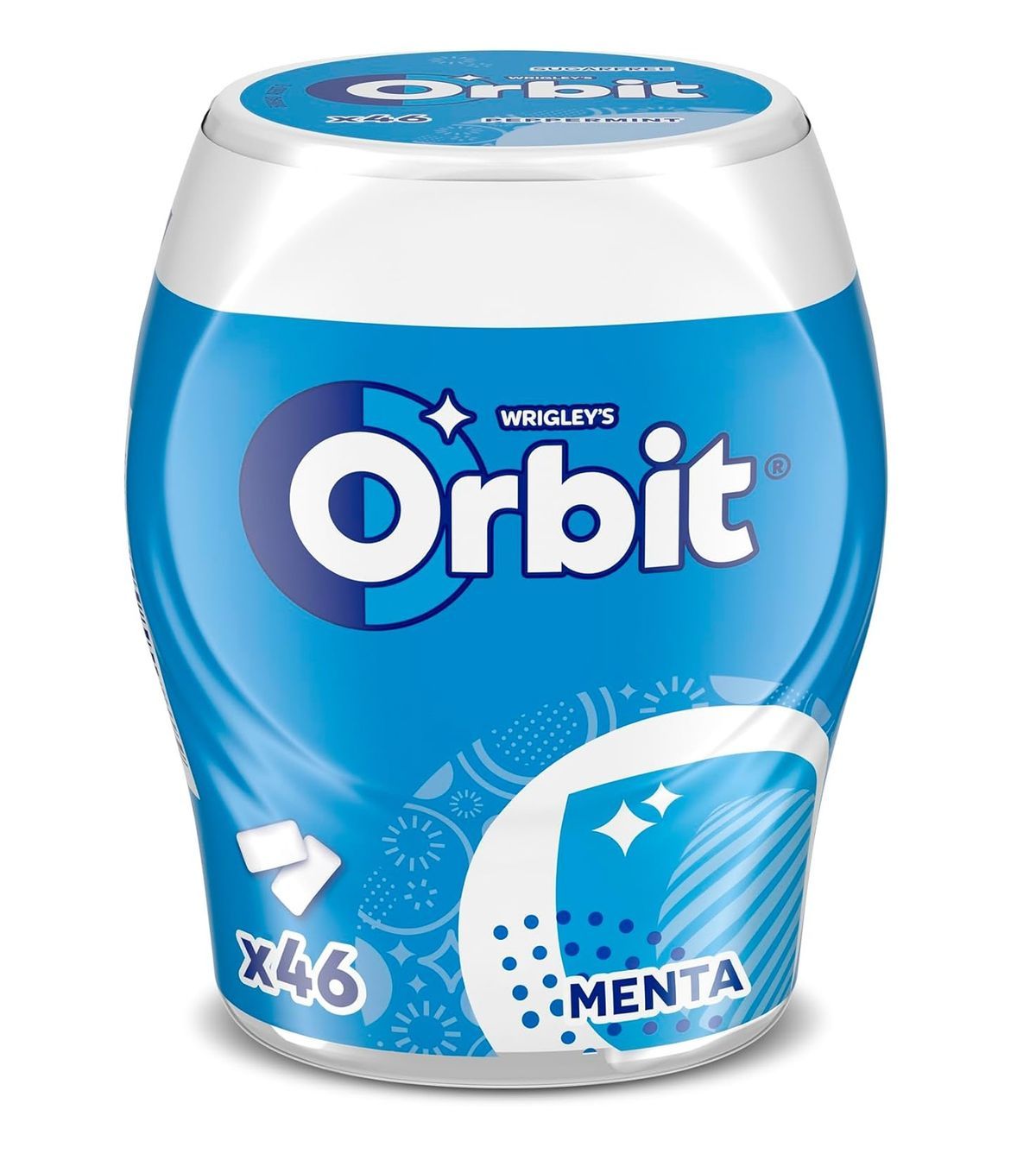 Chicles Orbit Box Menta 46 chicles Sin Azúcar (6 Botes)