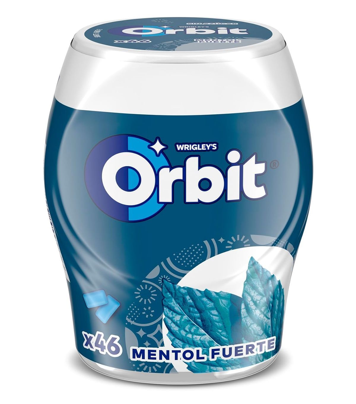 Chicles Orbit Box Mentol Fuerte 46 chicles Sin Azúcar