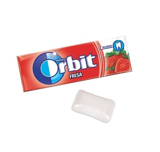 Chicles Orbit Grageas Fresa (30 unidades) Sin azúcar