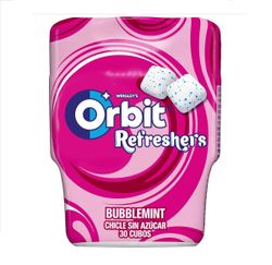 Chicles Orbit Refreshers Bubblemint 30 chicles Sin Azúcar