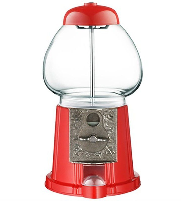 Chicletera Metalica Con Globo de Cristal 23Cm