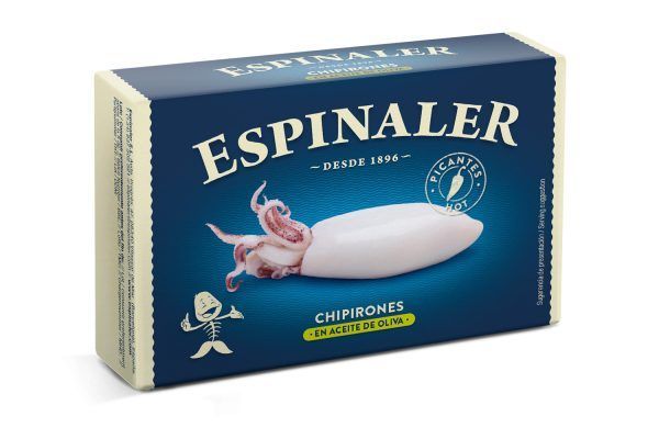 Chipirones picantes en aceite de oliva Espinaler