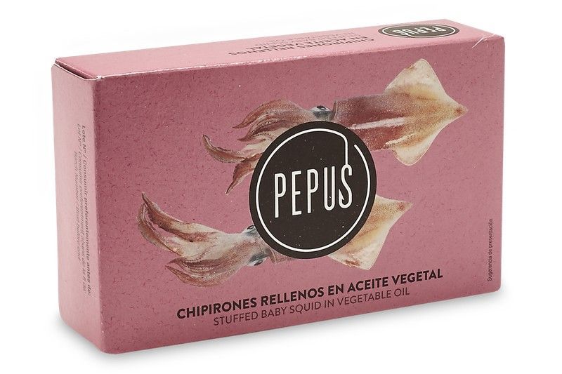 Chipirones rellenos en aceite vegetal pepus