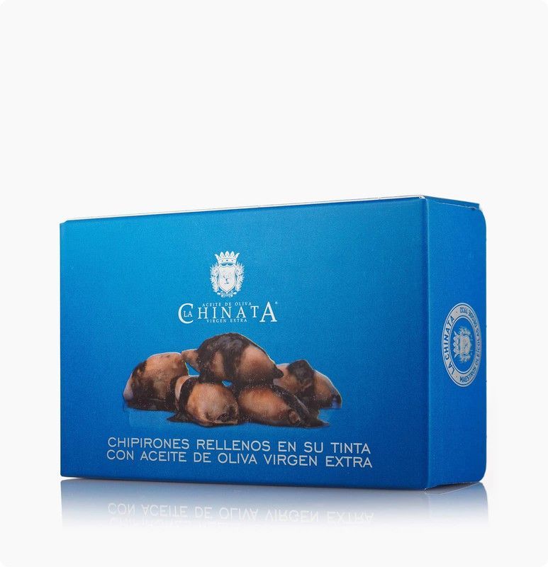 Chipirones rellenos en su tinta aceite oliva la chinata 115 grs
