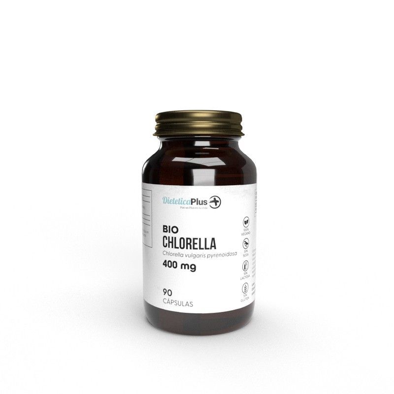 Chlorella 400mg 90 cápsulas Bio Dietética Plus (Pared celular rota)