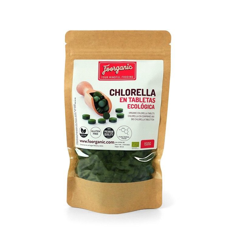 Chlorella en tabletas ecológica 150 g (300 unidades)