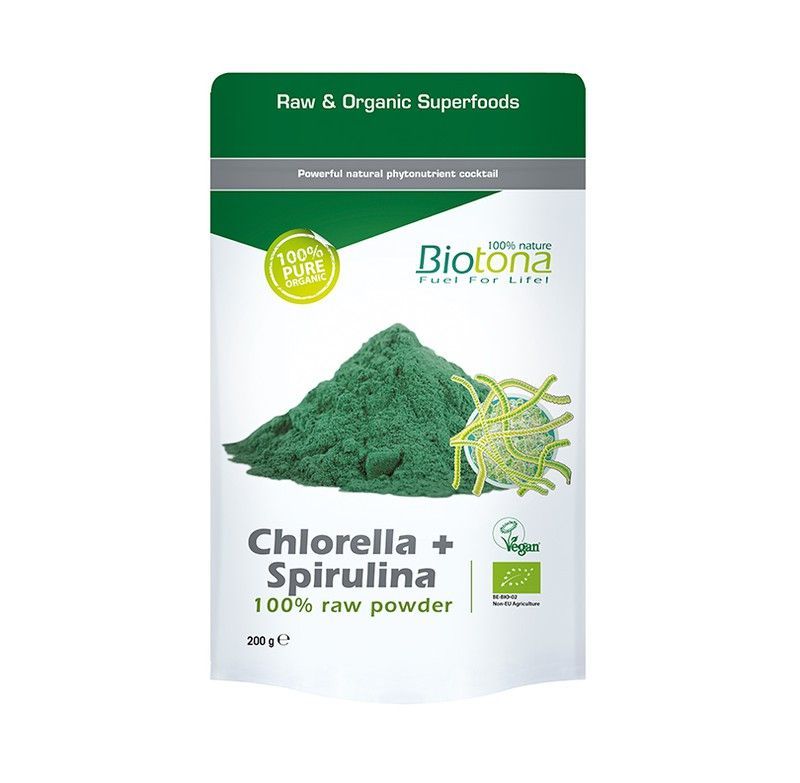 Chlorella + Spirulina Cruda 200 G