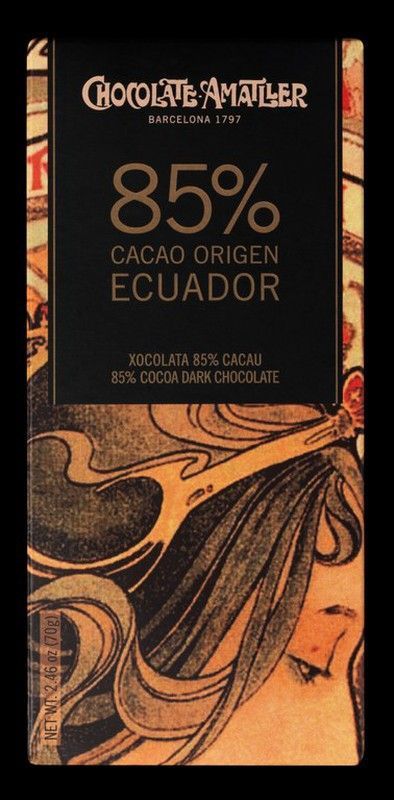 Chocolate amatller 70 grs 85% ecuador
