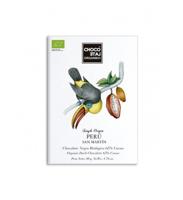 Chocolate negro 65 % cacao perú organiko