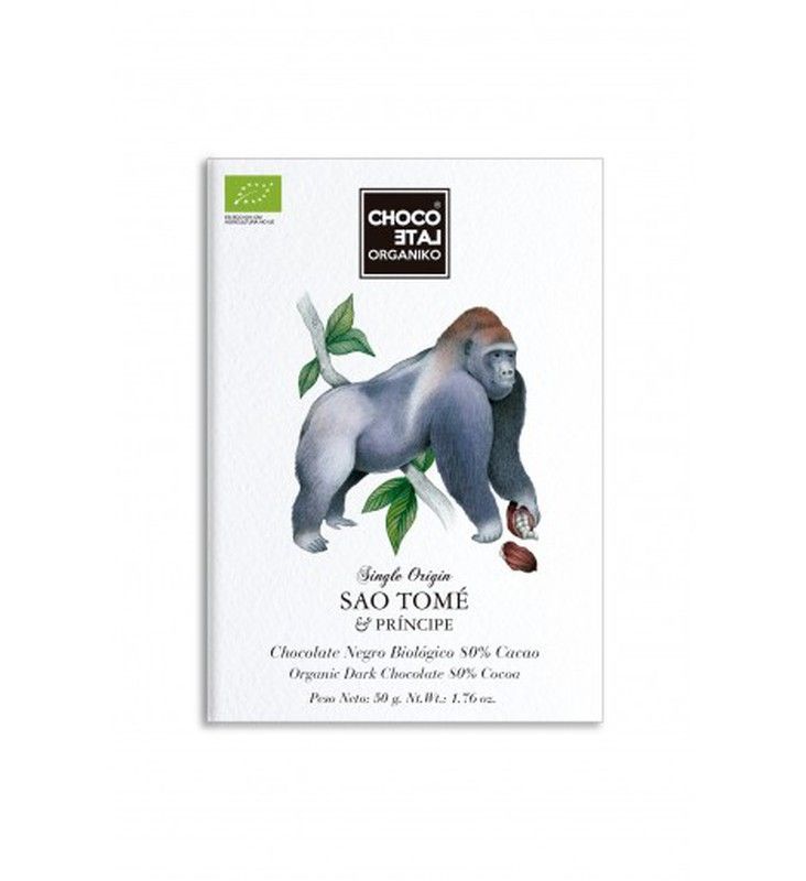 Chocolate negro 80 % cacao sao tomé organiko