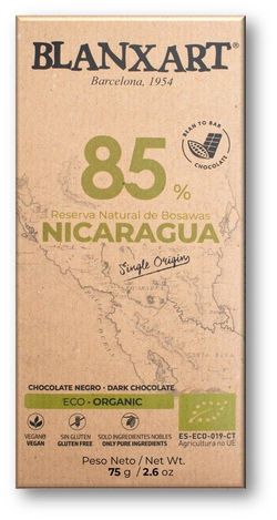 Chocolate Negro 85% Nicaragua Ecológico Blanxart 75 grs
