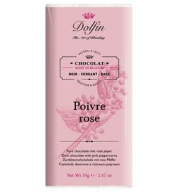 Chocolate negro a la pimienta rosa dolfin 70 grs