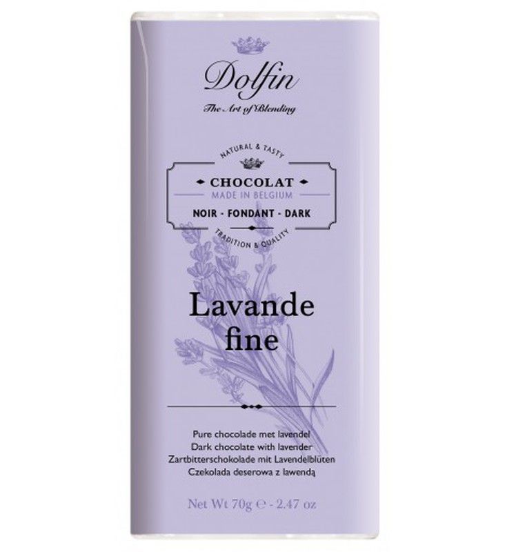 Chocolate negro y lavanda dolfin 70 grs