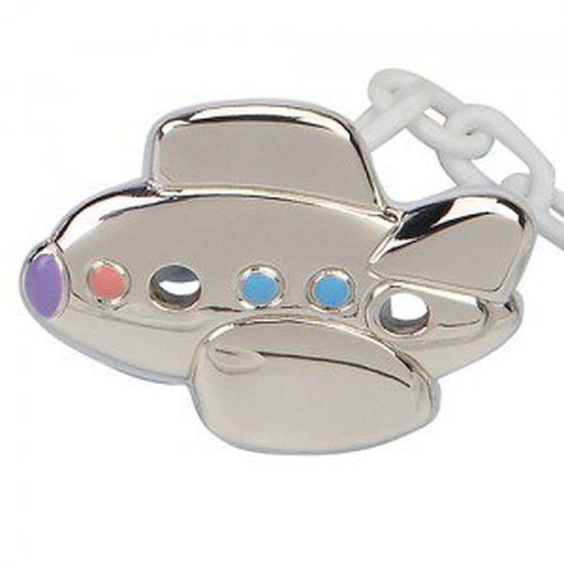 Chupetero plata Avión Esmalte