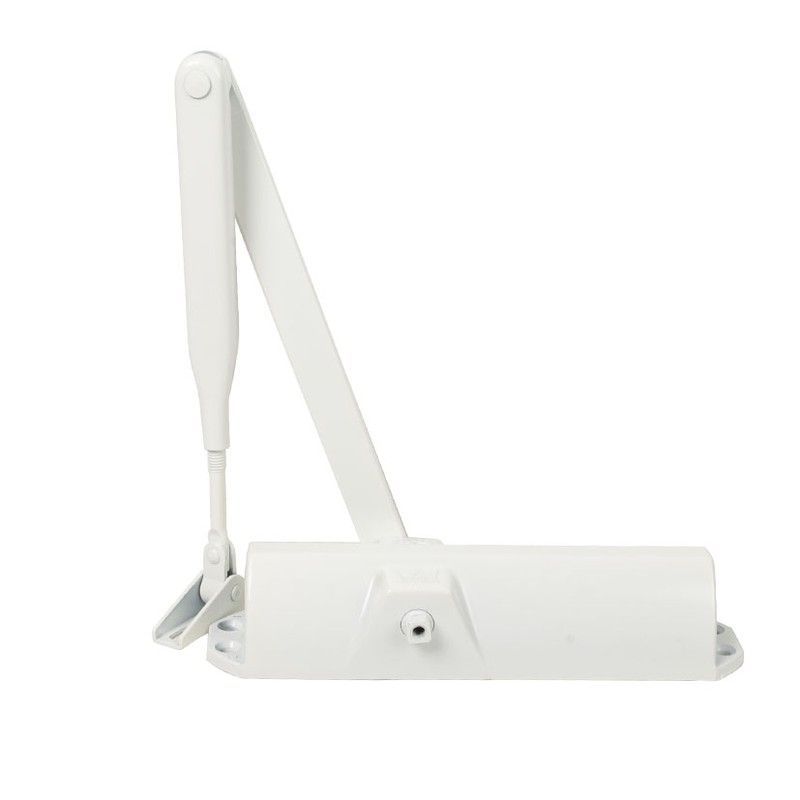 Cierrapuertas aÇ?¶÷reo de brazo articulado DORMAKABA TS-68. Cierrapuertas Ts68. Brazo Reten.Blanco.