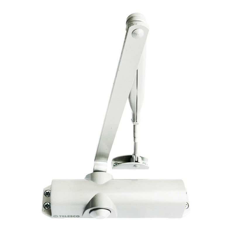 Cierrapuertas hidrÇ?¶đulico TELESCO Delta 1800. Cierrapuertas Delta 1800 Retenedor. Blco