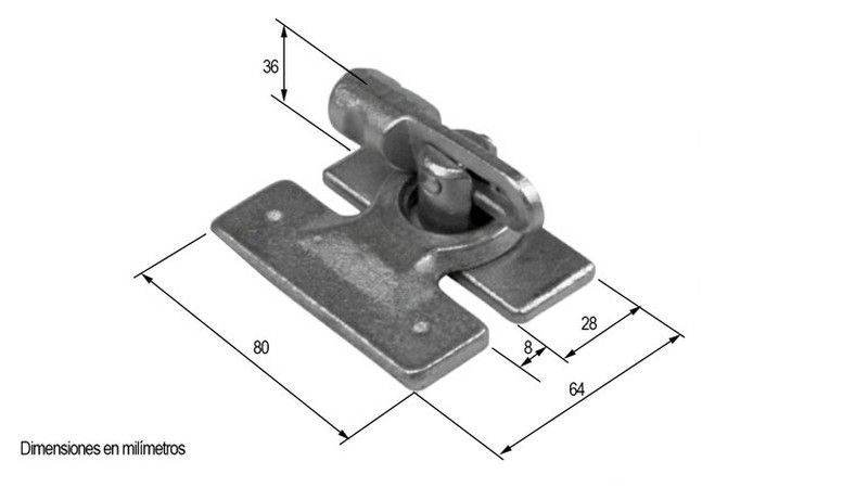 Cierre forja alemán pequeño 80