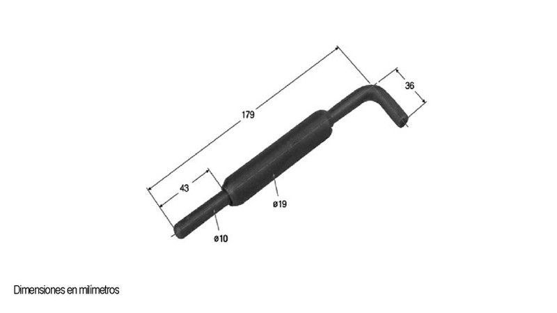 Cierre ganado negro Ø 10 mm