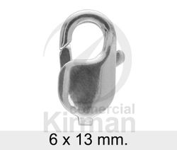 Cierre Plata 072064 Mosquetón Plano 6x13mm