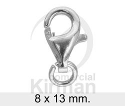 Cierre Plata 072073 Mosquetón Lágrima C. Anilla 8x13mm
