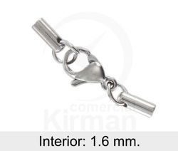 Cierre Plata 072077 Mosquetón 6x1,6mm C. Terminales Forrados