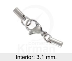 Cierre Plata 072079 Mosquetón 6x3,1mm C. Terminales Forrados