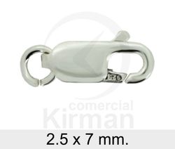 Cierre Plata 072130 Mosquetón Plano C. Anilla 2,5x7mm