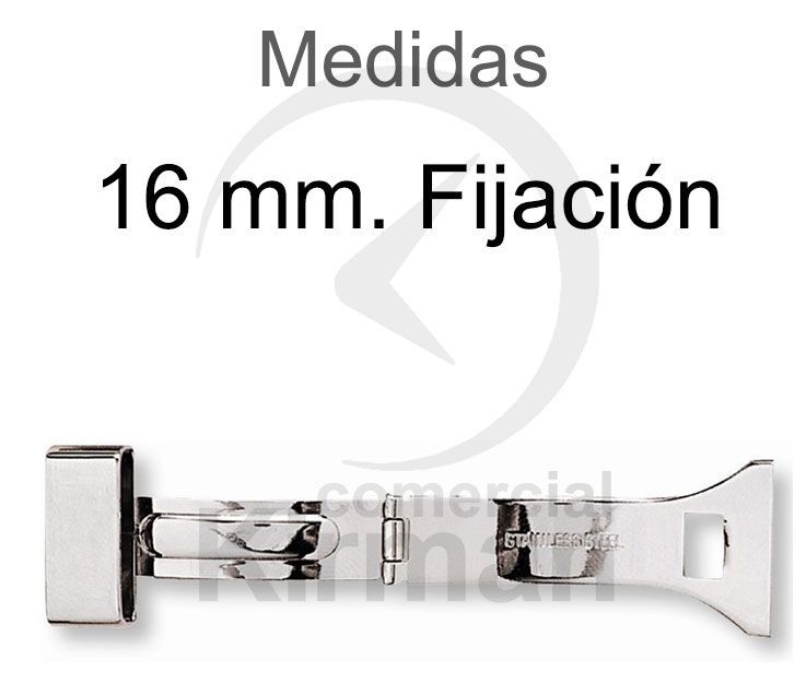 Cierre Reloj Acero 261068 P. Correa Piel Fijación 16mm