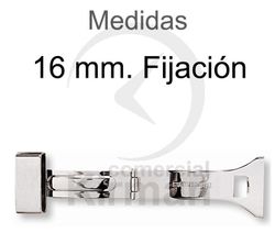 Cierre Reloj Acero 261068 P. Correa Piel Fijación 16mm