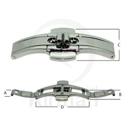 Cierre Reloj Acero 261236 Mariposa P. Armis C. Pulsador 6.0x11.2x25x41.5mm