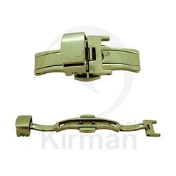 Cierre Reloj Acero Dorado 261382 Mariposa P. Correas Piel C. Pulsador Fijación 14mm x 19mm Ancho