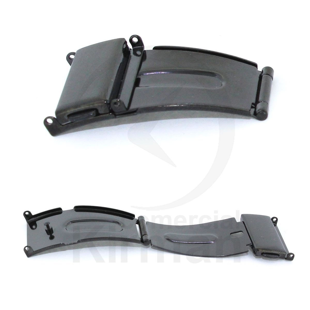 Cierre Reloj Acero Negro 261437 P. Armis C. Pulsador Fijación 11mm x 12mm Cierre