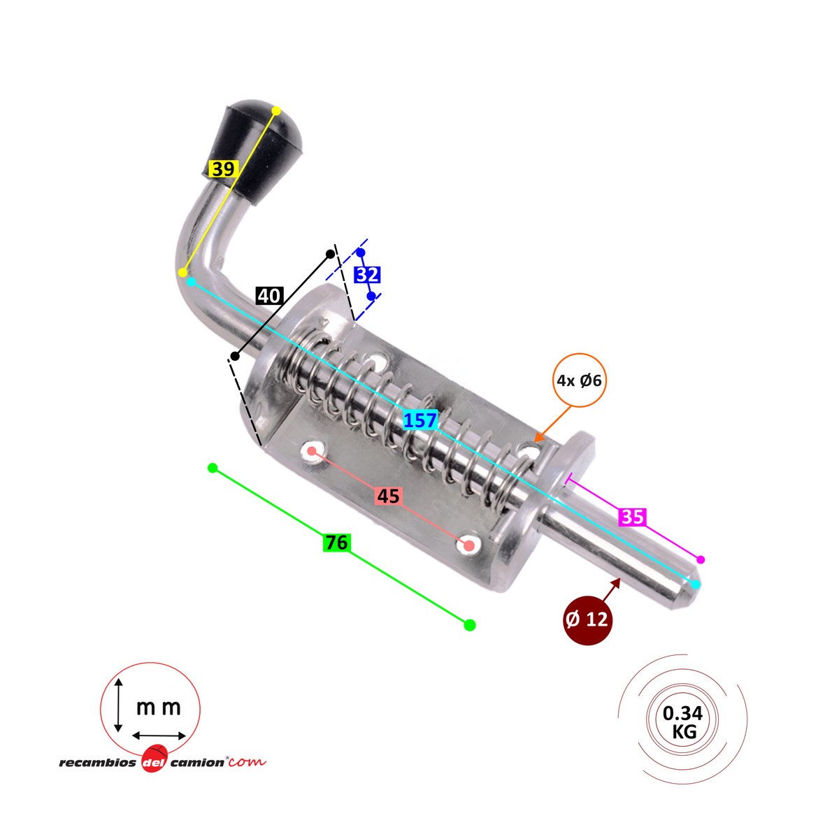 Cierre tirador muelle exterior 157