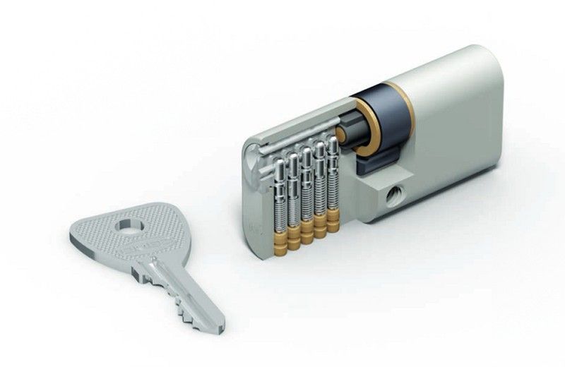 Cilindro / bombín seguridad doble embrague llaves iguales (40)