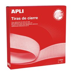 Cinta adhesiva APLI tipo velcro Cinta Adhesiva Tipo Velcro 2Cm.X25M.Apli