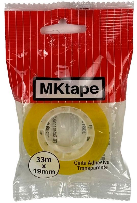 Cinta adhesiva de 33 m x 19 mm en bolsita individual