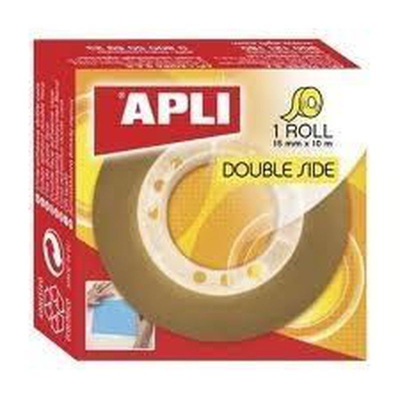 Cinta adhesiva doble cara 15 mm x 10 m