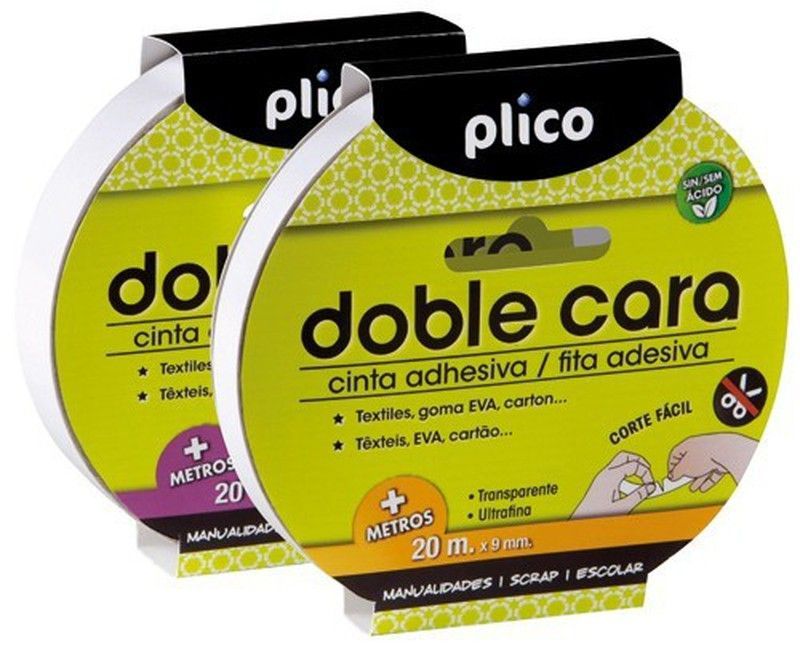 Cinta adhesiva doble cara plico