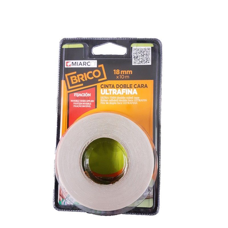 Cinta adhesiva doble cara ultrafina 18 mm. x 10 m.