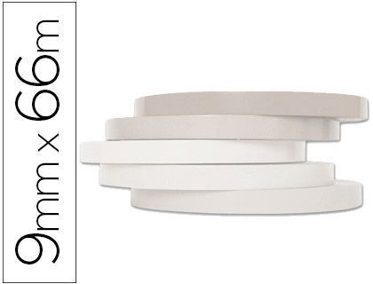 Cinta Adhesiva Q-Connect 66M X 9Mm Blanca para Cerrar Bolsas