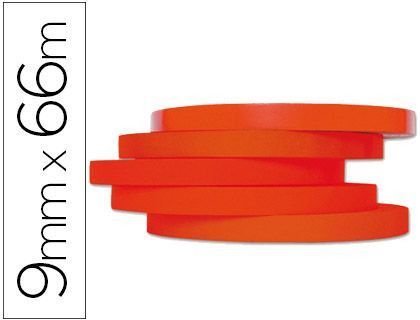 Cinta Adhesiva Q-Connect 66M X 9Mm Roja para Cerrar Bolsas