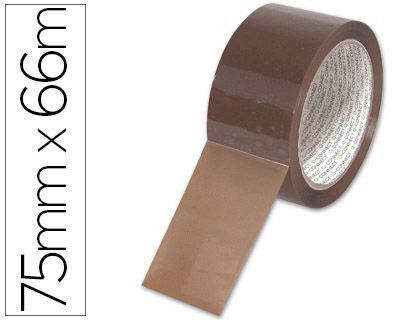 Cinta Adhesiva Q-Connect Polipropileno Havana 66 Mt X 75 mm para Embalaje