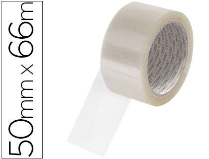 Cinta Adhesiva Q-Connect Polipropileno Transparente 66 Mt X 50 mm -Para Embalaje -Bajo Ruido
