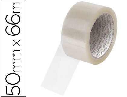 Cinta adhesiva q-connect polipropileno transparente 66 mt x 50 mm -para embalaje